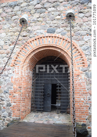 Estonia Trakai Castle castle entrance bridge Estonia Trakai Castle castle entrance bridge 101775899