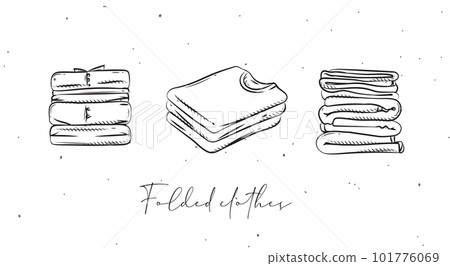 Folded clothes graphic style 101776069