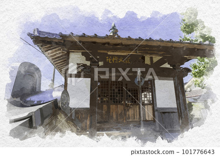 Watercolor style Yonago Shitamachi Zuisenji temple precincts Yonago City, Tottori Prefecture Watercolor style Yonago Shitamachi Zuisenji temple precincts Yonago City, Tottori Prefecture 101776643