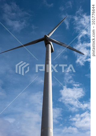 Wind turbines in the blue sky Image of clean energy Wind turbines in the blue sky Image of clean energy 101776644