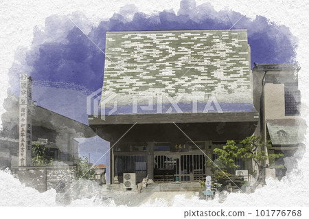 鳥取縣米子市米子市寶藏寺水彩畫風格 鳥取縣米子市米子市寶藏寺水彩畫風格 101776768