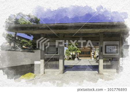 鳥取縣米子市米子市萬福寺水彩畫風格 鳥取縣米子市米子市萬福寺水彩畫風格 101776893