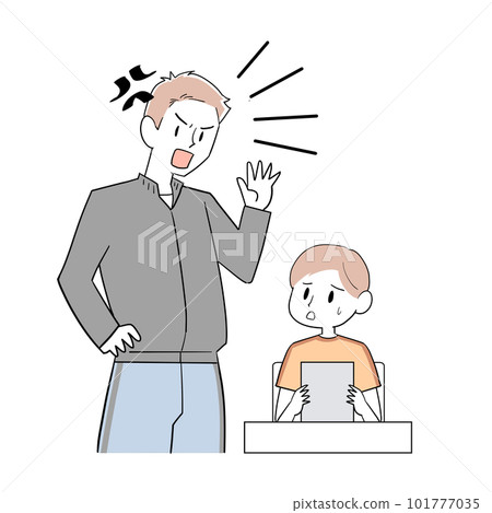 嚴厲責罵的老師和受驚的一年級新生 嚴厲責罵的老師和受驚的一年級新生 101777035