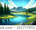 beautiful river flowing nature 101777055