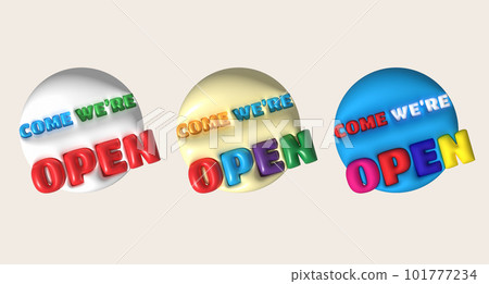 business come we are opening hours icon e-commerce illustration 3d business come we are opening hours icon e-commerce illustration 3d 101777234