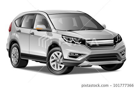 Realistic white car sport two tone luxury transportation background vector 101777366