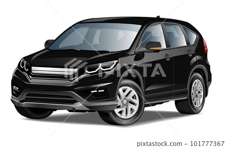 Realistic black car sport two tone luxury transportation background vector Realistic black car sport two tone luxury transportation background vector 101777367
