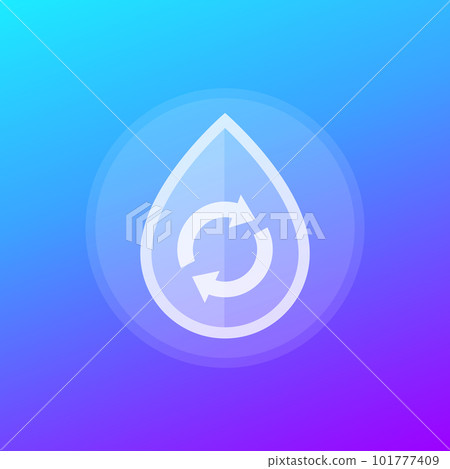 reuse water vector icon with a drop 101777409