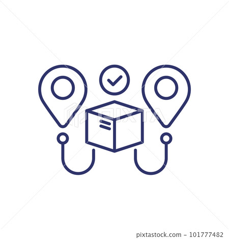 Dropshipping, order fulfillment line icon Dropshipping, order fulfillment line icon 101777482