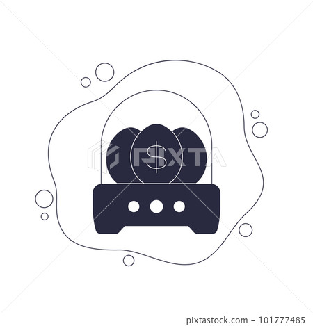 business incubator with eggs, vector illustration business incubator with eggs, vector illustration 101777485