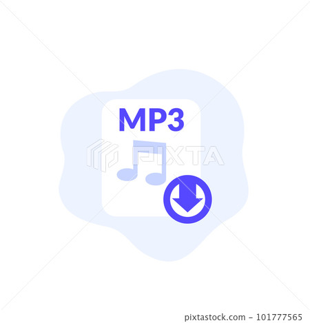 mp3 file download icon, audio format 101777565