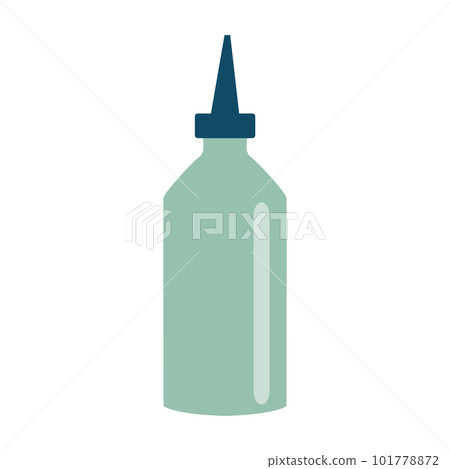 Tube of hair dye. Hairdresser tool flat isoleted icon Tube of hair dye. Hairdresser tool flat isoleted icon 101778872