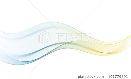 Blue and green color wavy lines.Abstract transparent wave background. 101779291