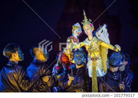 Thai Puppet Show (Hanuman and Mermaid) Thai Puppet Show (Hanuman and Mermaid) 101779317