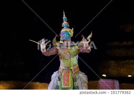Demon King Tossakan (Ravana) / 泰國面具 101779362