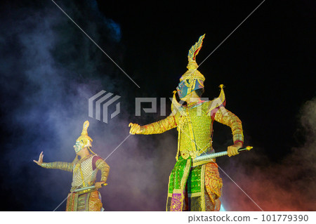 A demon (yak) that appears in Thai masque Khon 101779390