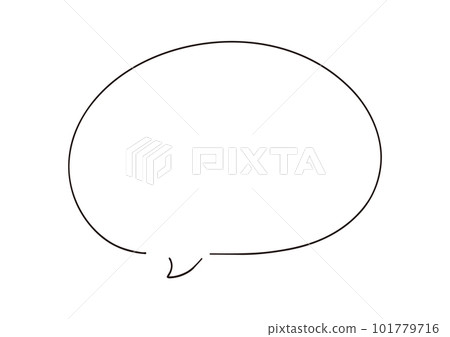 simple handwritten speech bubble 101779716