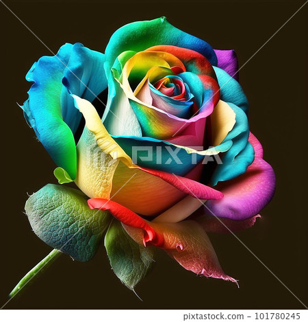 rainbow rose flower rainbow rose flower 101780245