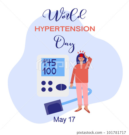 May 17 every year World Hypertension Day. Vector illustration 101781717
