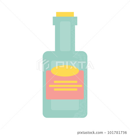 Bottle of alcohol, another drink or water. Party, pub, restoraunt or club element. alcohol coctail with vermouth. Vector illustration, isolated on a white background. Bottle of alcohol, another drink or water. Party, pub, restoraunt or club element. alcohol coctail with vermouth. Vector illustration, isolated on a white background. 101781736