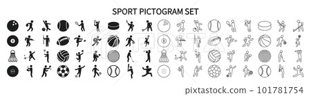 12 sports pictogram set 101781754