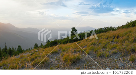 Carpathian Mountains, Ukraine, autumn sunset panorama landscape. Carpathian Mountains, Ukraine, autumn sunset panorama landscape. 101782208