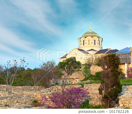Evening Saint Volodymyr (St Vladimir's) Cathedral church (Chersonesos- ancient town, Sevastopol, Crimea, Ukraine) Evening Saint Volodymyr (St Vladimir's) Cathedral church (Chersonesos- ancient town, Sevastopol, Crimea, Ukraine) 101782226