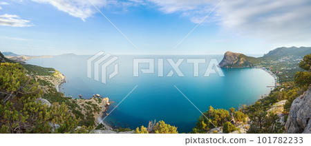 Evening summer coastline of Novyj Svit reserve, Crimea, Ukraine. Evening summer coastline of Novyj Svit reserve, Crimea, Ukraine. 101782233