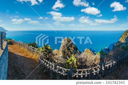 Beautiful Calabrian Tyrrhenian sea coastline landscape. Not far from Capo Vaticano Ricardi, Tropea, Calabria, Italy Beautiful Calabrian Tyrrhenian sea coastline landscape. Not far from Capo Vaticano Ricardi, Tropea, Calabria, Italy 101782341