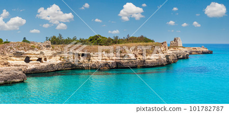 Sea coast Archaeological Area of Roca Vecchia, Italy 101782787