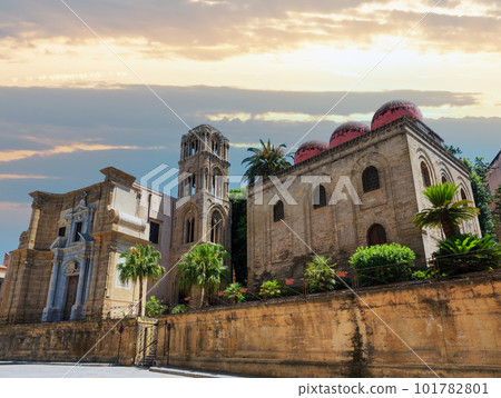 San Cataldo and Martorana churches, Palermo, Sicily, Italy 101782801