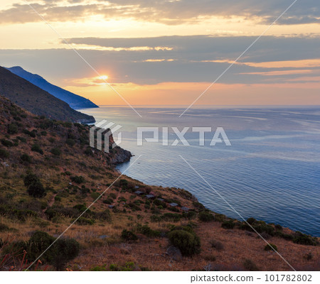 Evening Zingaro sea coast, Sicily, Italy Evening Zingaro sea coast, Sicily, Italy 101782802
