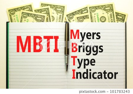 MBTI Myers Briggs type indicator symbol. Concept words MBTI Myers Briggs type indicator on white note on beautiful white background. Psychological MBTI Myers Briggs type indicator concept. Copy space MBTI Myers Briggs type indicator symbol. Concept words MBTI Myers Briggs type indicator on white note on beautiful white background. Psychological MBTI Myers Briggs type indicator concept. Copy space 101783243