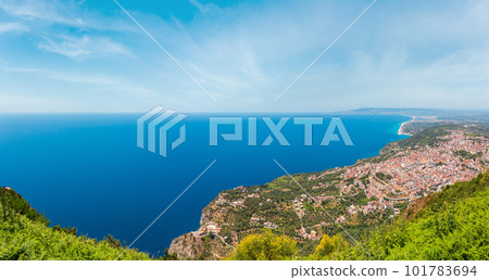 Sea coast view from Saint Elia mount top 101783694
