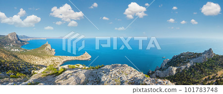 Coastline of Novyj Svit summer view (Crimea, Ukraine) 101783748