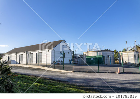 Aerial view of the water plant at Gortahork in County Donegal, Republic of Ireland 101783819