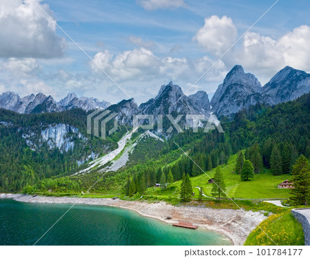 Beautiful summer Alpine lake Gosausee view, Austria. Beautiful summer Alpine lake Gosausee view, Austria. 101784177