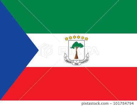 Flag of Equatorial Guinea. Vector drawing icon Flag of Equatorial Guinea. Vector drawing icon 101784794