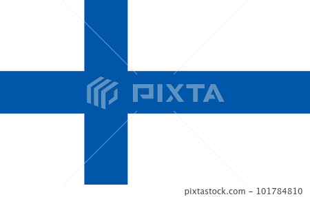 Flag of Finland. Vector drawing sign 101784810