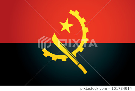 Flag of Angola. Vector drawing icon 101784914