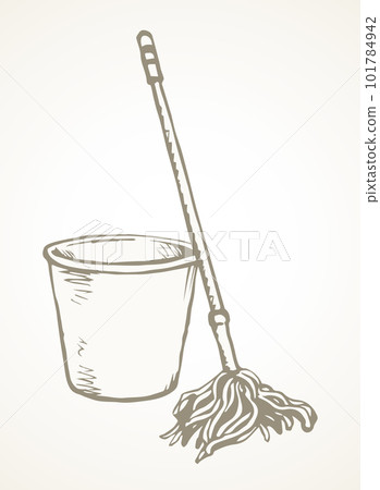 Bin for cleaning. Vector drawing 101784942