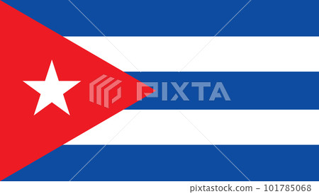 Flag of Cuba. Vector drawing sign Flag of Cuba. Vector drawing sign 101785068