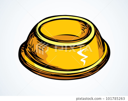 Bowl for pets. Vector drawing 101785263