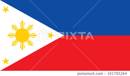 Flag of the Philippines. Vector drawing icon 101785264