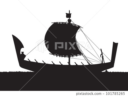 Vector illustration. Ancient Phoenician ship 101785265