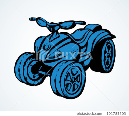 Quad bike. Vector drawing Quad bike. Vector drawing 101785303