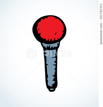 Microphone. Vector line drawing icon Microphone. Vector line drawing icon 101785351