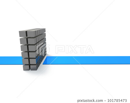 A strong wall blocking the path. unexpected accident. 101785473