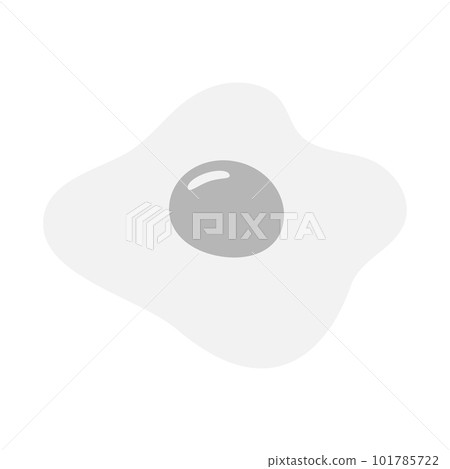 Fried egg in grayscale on a transparent backdrop. Quick breakfast. Happy Egg Day. Healthy food. EPS 101785722