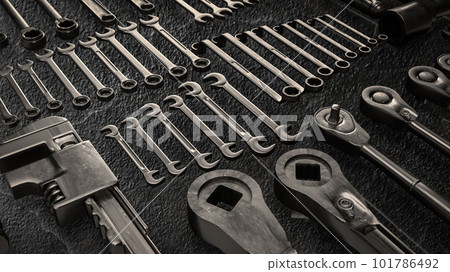 Tool equipment for garage concept 3d rendering 101786492